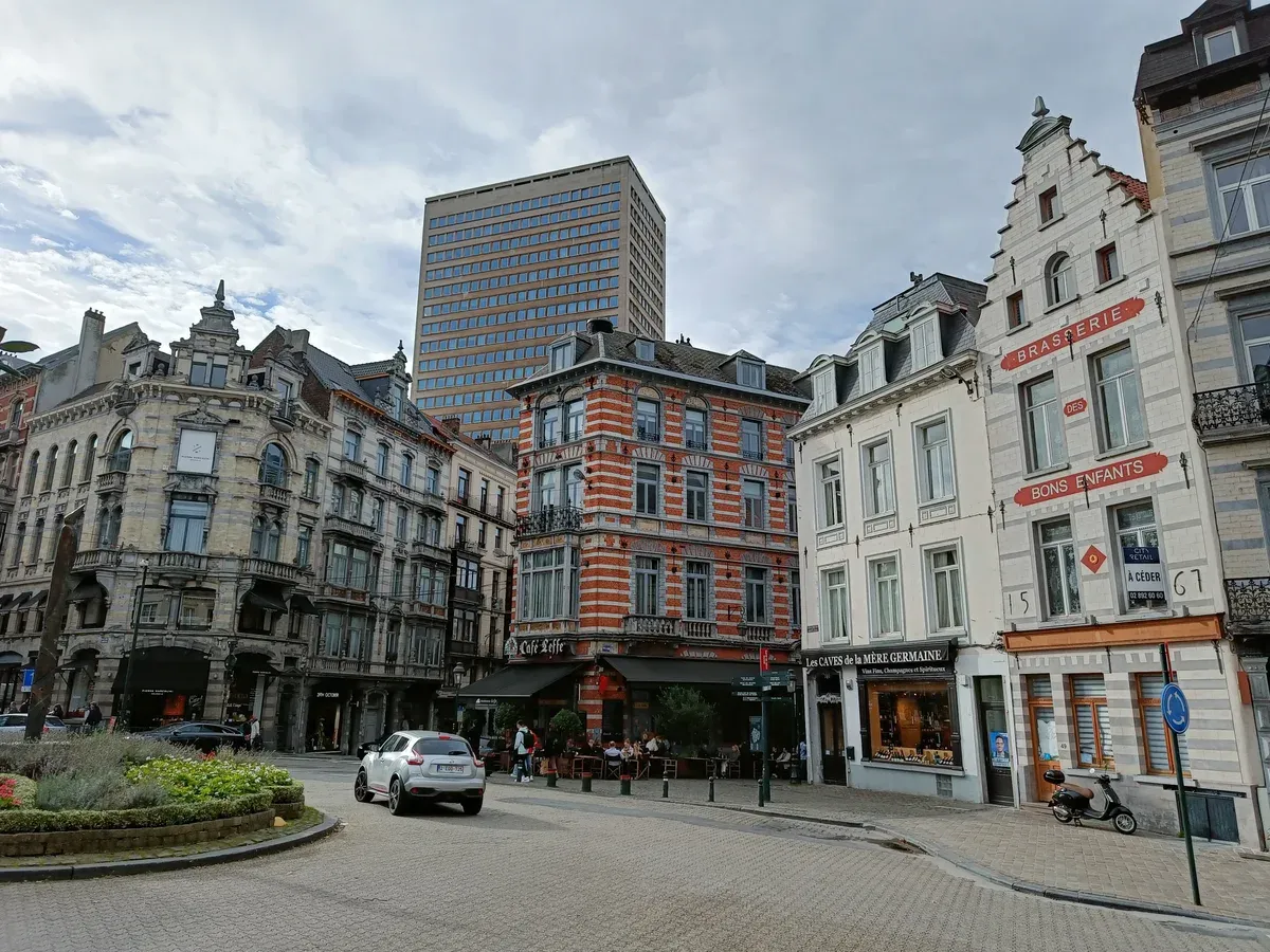 Place du Grand Sablon in Brussels, the square where chocolate tours in Brussels often stop for Marcolini